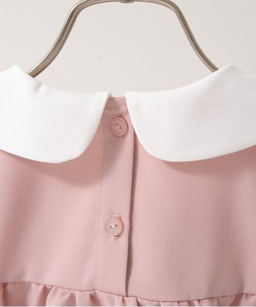 セール】【オケージョン対応】丸衿リボン付きワンピース