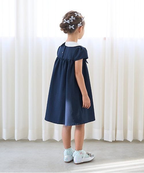 春のお出かけにピッタリ❤️チュールリボン付きワンピース 大きい胸専用】刺繍ラメチュールワンピース（ポケット・取り外し