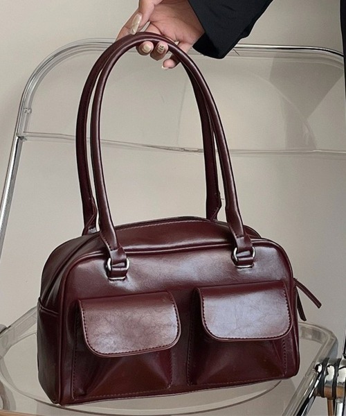 Miniministore(ミニミニストア)の「ロングハンドル肩掛けバッグ レディース鞄(トートバッグ・レディース・ライトブルー/アイボリー/ブラック/ワインレッド・FREE)」の4枚目の写真
