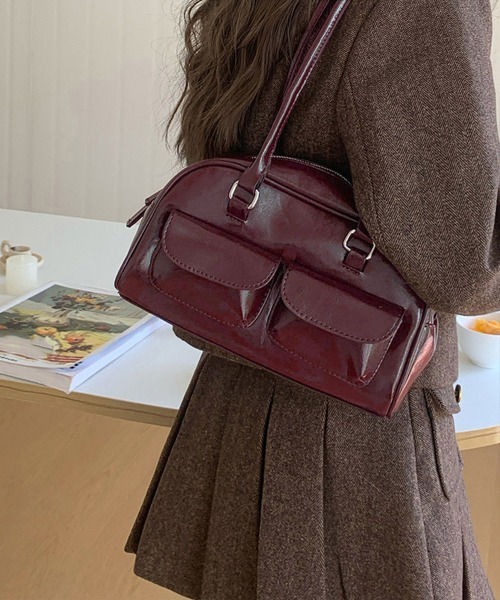 Miniministore(ミニミニストア)の「ロングハンドル肩掛けバッグ レディース鞄(トートバッグ・レディース・ライトブルー/アイボリー/ブラック/ワインレッド・FREE)」の15枚目の写真