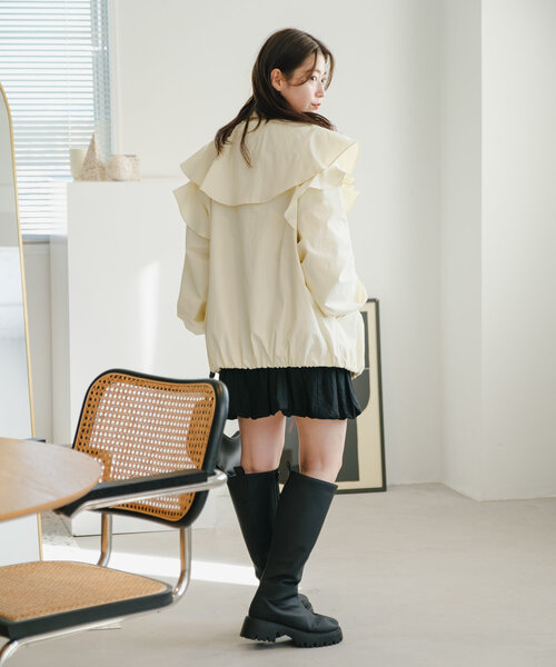 Kastane（カスタネ）の「バルーン2WAYミニスカート（スカート・レディース・ブラック/カーキ・FREE）」の20枚目の写真