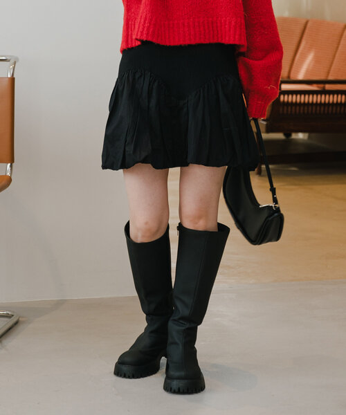 【セール】バルーン2WAYミニスカート（スカート）｜Kastane（カスタネ）