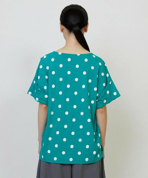 FRAPBOIS(フラボア)の「ボレロT(Tシャツ/カットソー・レディース・ホワイト/エメラルド/チャコールグレー・1)」の5枚目の写真