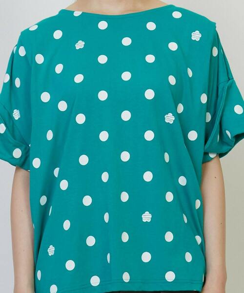 FRAPBOIS(フラボア)の「ボレロT(Tシャツ/カットソー・レディース・ホワイト/エメラルド/チャコールグレー・1)」の7枚目の写真