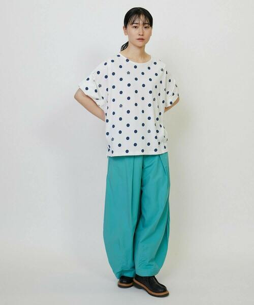 FRAPBOIS(フラボア)の「ボレロT(Tシャツ/カットソー・レディース・ホワイト/エメラルド/チャコールグレー・1)」の15枚目の写真