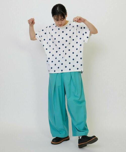 FRAPBOIS(フラボア)の「ボレロT(Tシャツ/カットソー・レディース・ホワイト/エメラルド/チャコールグレー・1)」の16枚目の写真