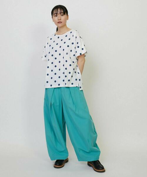 FRAPBOIS(フラボア)の「ボレロT(Tシャツ/カットソー・レディース・ホワイト/エメラルド/チャコールグレー・1)」の19枚目の写真