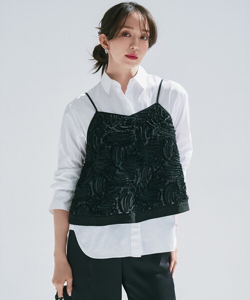 23区 L(ニジュウサンクオオキイサイズ)の「【CLASSY.5月号掲載/洗える】CANCLINI ベーシック シャツ(シャツ/ブラウス・レディース・ホワイト系/スカイブルー系1/ホワイト系1/スカイブルー系/オレンジ系1・44/46/48/50)」の1枚目の写真