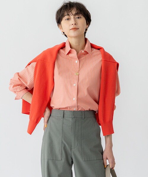 23区 L(ニジュウサンクオオキイサイズ)の「【CLASSY.5月号掲載/洗える】CANCLINI ベーシック シャツ(シャツ/ブラウス・レディース・ホワイト系/スカイブルー系1/ホワイト系1/スカイブルー系/オレンジ系1・44/46/48/50)」の5枚目の写真