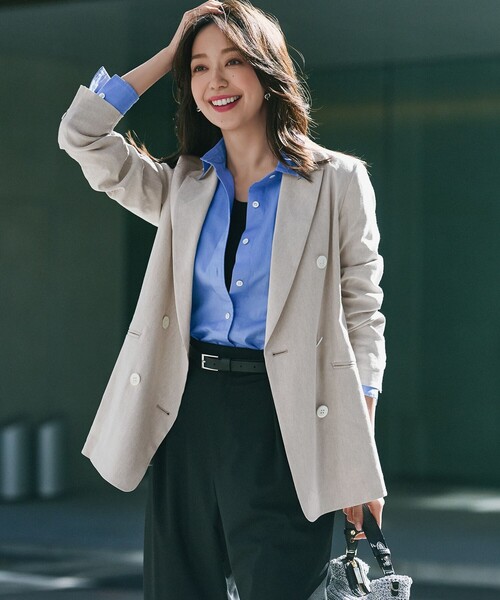 23区 L(ニジュウサンクオオキイサイズ)の「【CLASSY.5月号掲載/洗える】CANCLINI ベーシック シャツ(シャツ/ブラウス・レディース・ホワイト系/スカイブルー系1/ホワイト系1/スカイブルー系/オレンジ系1・44/46/48/50)」の8枚目の写真