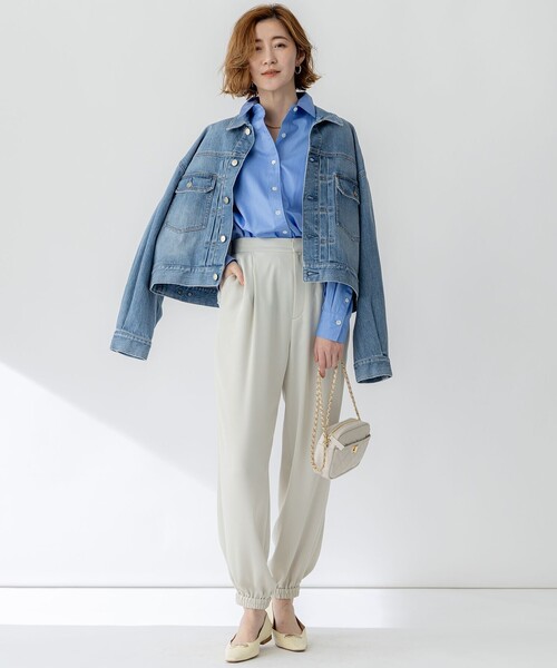 23区 L(ニジュウサンクオオキイサイズ)の「【CLASSY.5月号掲載/洗える】CANCLINI ベーシック シャツ(シャツ/ブラウス・レディース・ホワイト系/スカイブルー系1/ホワイト系1/スカイブルー系/オレンジ系1・44/46/48/50)」の13枚目の写真