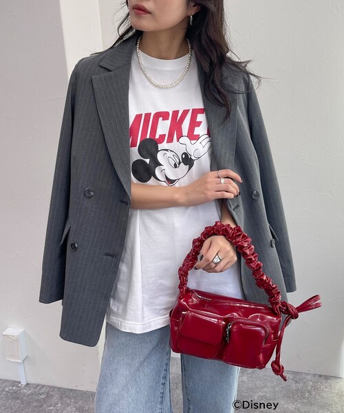 fredy emue（フレディエミュ）の「【GOOD ROCK SPEED/グッドロックスピード】Disney Mickey半袖Tシャツ（Tシャツ/カットソー・レディース・チャコールグレー/オフホワイト・38）」の7枚目の写真