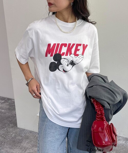 fredy emue（フレディエミュ）の「【GOOD ROCK SPEED/グッドロックスピード】Disney Mickey半袖Tシャツ（Tシャツ/カットソー・レディース・チャコールグレー/オフホワイト・38）」の15枚目の写真