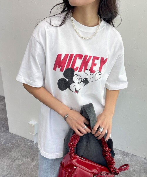fredy emue（フレディエミュ）の「【GOOD ROCK SPEED/グッドロックスピード】Disney Mickey半袖Tシャツ（Tシャツ/カットソー・レディース・チャコールグレー/オフホワイト・38）」の16枚目の写真