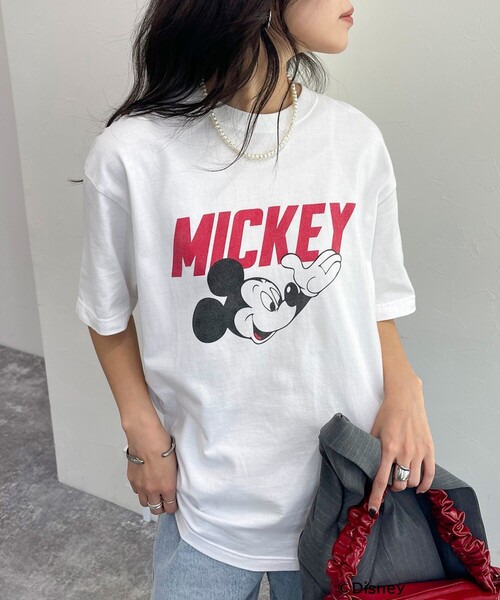 fredy emue（フレディエミュ）の「【GOOD ROCK SPEED/グッドロックスピード】Disney Mickey半袖Tシャツ（Tシャツ/カットソー・レディース・チャコールグレー/オフホワイト・38）」の17枚目の写真