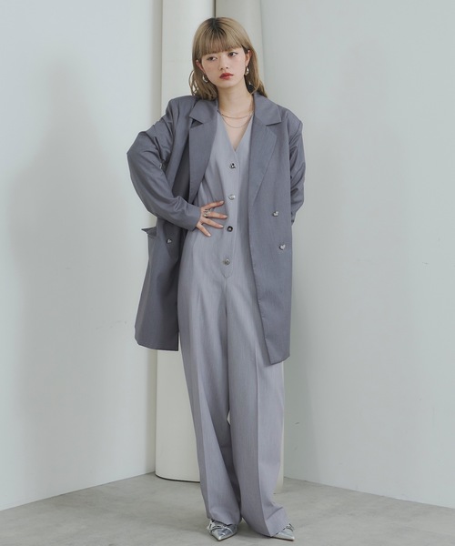 VIOLETTA（ヴィオレッタ）の「アソートボタンノースリジャンプスーツ