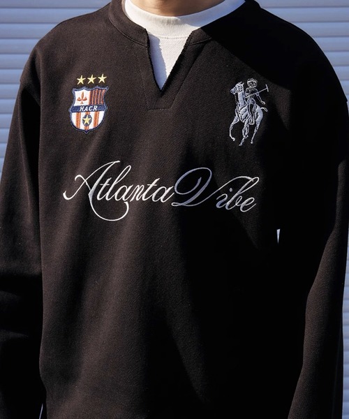 HARSH AND CRUEL(ハーシュアンドクルーエル)の「ヘンリーネックフェイクツーピースプルオーバー HC25S1TP10【Harsh and Cruel】(Tシャツ/カットソー・メンズ・ブラック・XL/M/L)」の12枚目の写真