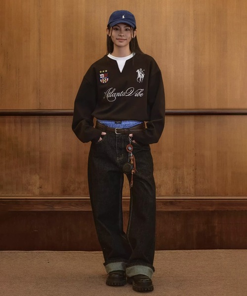 HARSH AND CRUEL(ハーシュアンドクルーエル)の「ヘンリーネックフェイクツーピースプルオーバー HC25S1TP10【Harsh and Cruel】(Tシャツ/カットソー・メンズ・ブラック・XL/M/L)」の7枚目の写真