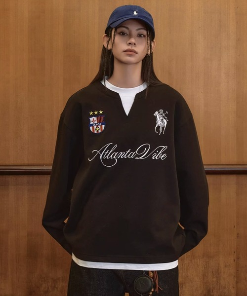 HARSH AND CRUEL(ハーシュアンドクルーエル)の「ヘンリーネックフェイクツーピースプルオーバー HC25S1TP10【Harsh and Cruel】(Tシャツ/カットソー・メンズ・ブラック・XL/M/L)」の15枚目の写真