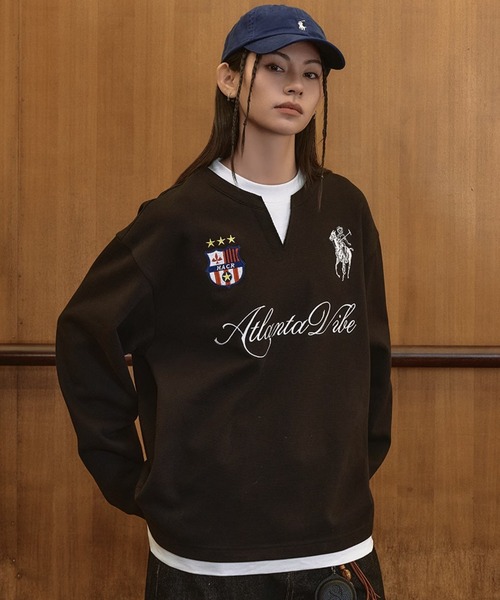 HARSH AND CRUEL(ハーシュアンドクルーエル)の「ヘンリーネックフェイクツーピースプルオーバー HC25S1TP10【Harsh and Cruel】(Tシャツ/カットソー・メンズ・ブラック・XL/M/L)」の16枚目の写真