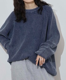 MODISH GAZE（モディシュガゼ）の「MODISH GAZE ストーンウォッシュ クルーネックニット（ニット/セーター）」