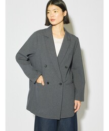 MIDIUMISOLID for Ladies ダブルブレストロングジャケット