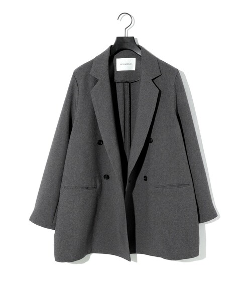 MIDIUMISOLID（ミディウミソリッド）の「MIDIUMISOLID for Ladies ダブルブレストロングジャケット（ダウンジャケット/コート・レディース・アイボリー/ブラック/チャコールグレー・FREE）」の15枚目の写真
