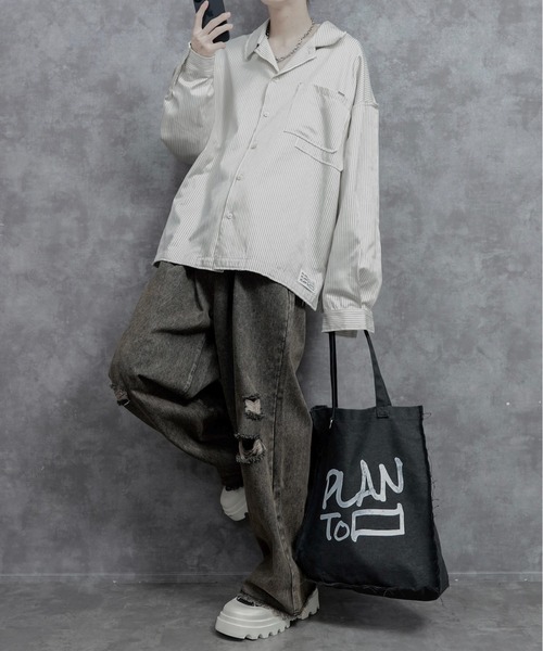 PLAN To(プラントゥ)の「Vintage Like Chemical Wash Damaged Color Denim - ヴィンテージライクケミカルウォッシュダメージカラーデニム(デニムパンツ・メンズ・ブラウン/グリーン/パープル・SMALL/MEDIUM/LARGE)」の13枚目の写真