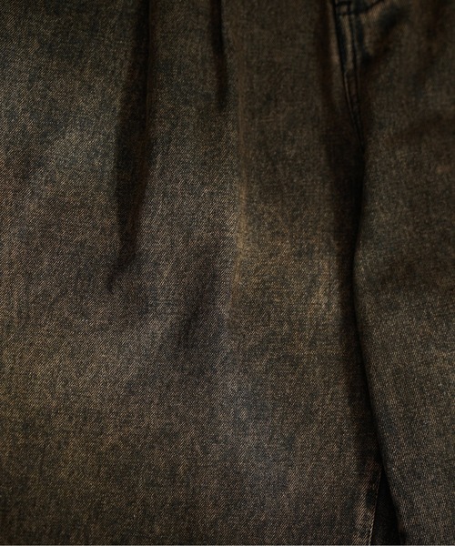 PLAN To(プラントゥ)の「Vintage Like Chemical Wash Damaged Color Denim - ヴィンテージライクケミカルウォッシュダメージカラーデニム(デニムパンツ・メンズ・ブラウン/グリーン/パープル・SMALL/MEDIUM/LARGE)」の8枚目の写真