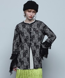 ROSE BUD | (CREOLME)ランダムフリルスリーブブラウス(シャツ/ブラウス)