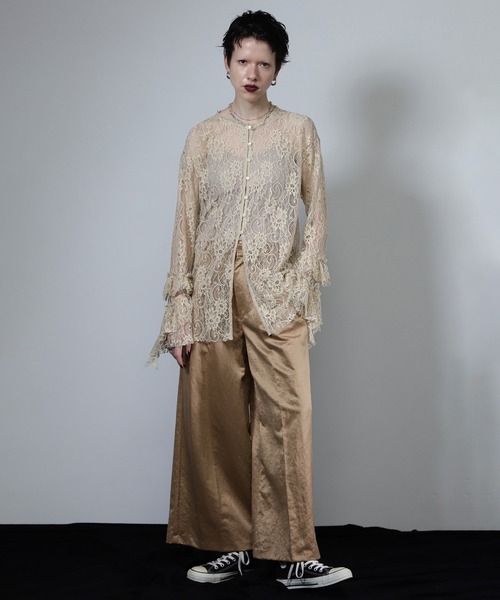 ROSE BUD（ローズバッド）の「(CREOLME)ランダムフリルスリーブブラウス（シャツ/ブラウス・レディース・ブラック・ONE SIZE）」の9枚目の写真