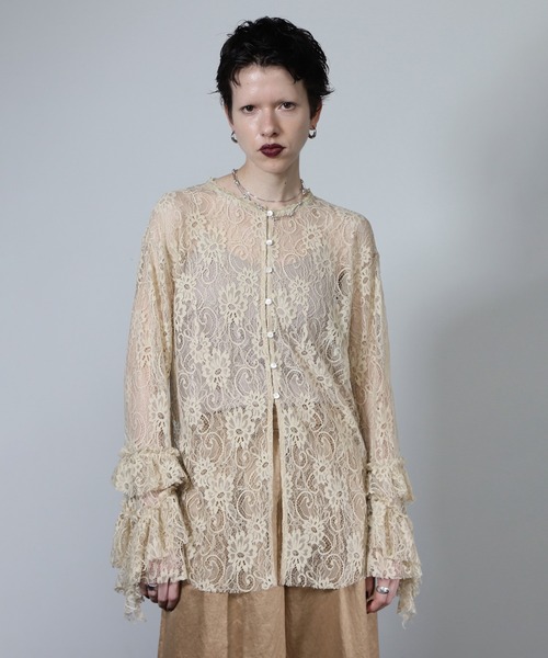 ROSE BUD（ローズバッド）の「(CREOLME)ランダムフリルスリーブブラウス（シャツ/ブラウス・レディース・ブラック・ONE SIZE）」の12枚目の写真