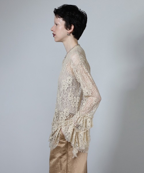 ROSE BUD（ローズバッド）の「(CREOLME)ランダムフリルスリーブブラウス（シャツ/ブラウス・レディース・ブラック・ONE SIZE）」の13枚目の写真