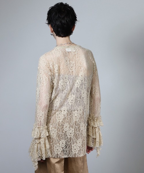 ROSE BUD（ローズバッド）の「(CREOLME)ランダムフリルスリーブブラウス（シャツ/ブラウス・レディース・ブラック・ONE SIZE）」の14枚目の写真