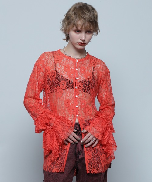 ROSE BUD（ローズバッド）の「(CREOLME)ランダムフリルスリーブブラウス（シャツ/ブラウス・レディース・ブラック・ONE SIZE）」の19枚目の写真