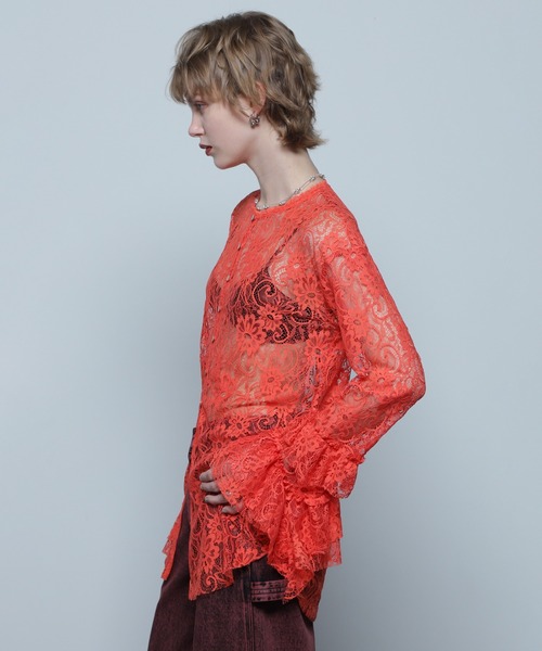 ROSE BUD（ローズバッド）の「(CREOLME)ランダムフリルスリーブブラウス（シャツ/ブラウス・レディース・ブラック・ONE SIZE）」の20枚目の写真