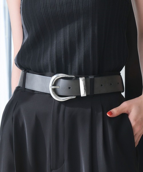 HARE（ハレ）の「ビンテージライクフェイクレザーベルト(HARE)（ベルト・レディース・グレー/ブラック/ブラウン・FREE）」の3枚目の写真