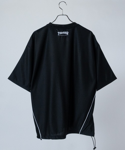 THRASHER(スラッシャー)の「【at】〔THRASHER/スラッシャー〕S/S GAME TEE ファイアーパターンロゴ パイピングデザイン ゲームTシャツ(その他トップス・メンズ・ブラック/ホワイト/グリーン・MEDIUM/LARGE)」の5枚目の写真