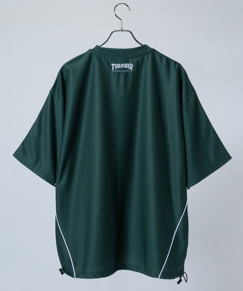 THRASHER(スラッシャー)の「【at】〔THRASHER/スラッシャー〕S/S GAME TEE ファイアーパターンロゴ パイピングデザイン ゲームTシャツ(その他トップス・メンズ・ブラック/ホワイト/グリーン・MEDIUM/LARGE)」の6枚目の写真