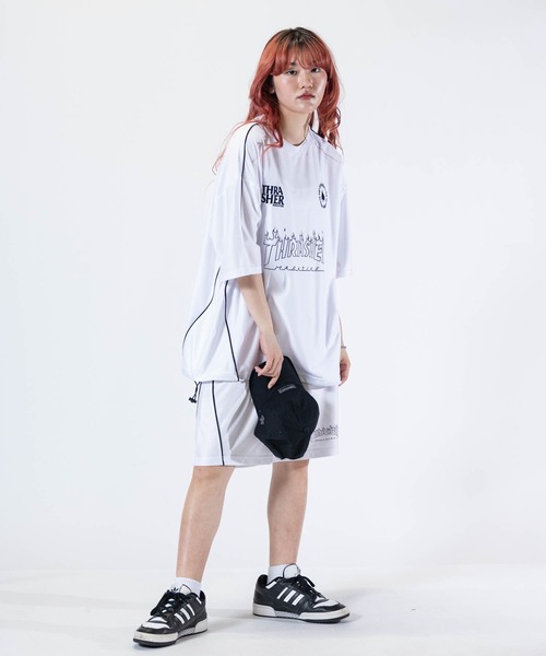 THRASHER(スラッシャー)の「【at】〔THRASHER/スラッシャー〕S/S GAME TEE ファイアーパターンロゴ パイピングデザイン ゲームTシャツ(その他トップス・メンズ・ブラック/ホワイト/グリーン・MEDIUM/LARGE)」の18枚目の写真