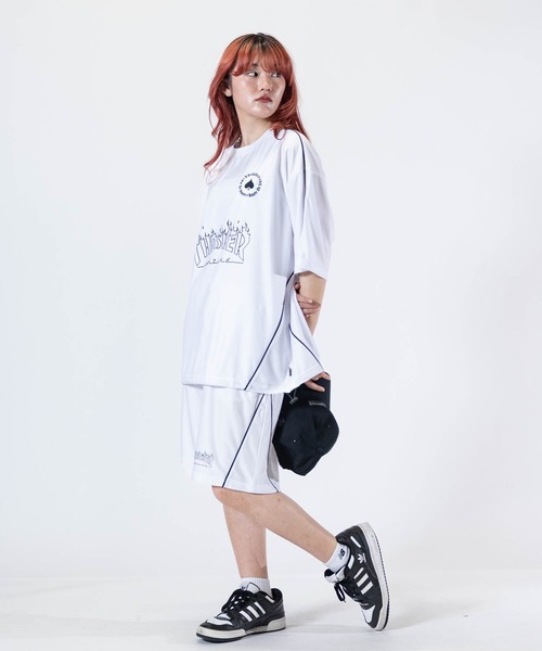 THRASHER(スラッシャー)の「【at】〔THRASHER/スラッシャー〕S/S GAME TEE ファイアーパターンロゴ パイピングデザイン ゲームTシャツ(その他トップス・メンズ・ブラック/ホワイト/グリーン・MEDIUM/LARGE)」の19枚目の写真