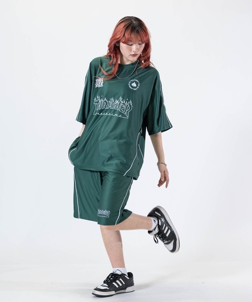 THRASHER(スラッシャー)の「【at】〔THRASHER/スラッシャー〕S/S GAME TEE ファイアーパターンロゴ パイピングデザイン ゲームTシャツ(その他トップス・メンズ・ブラック/ホワイト/グリーン・MEDIUM/LARGE)」の12枚目の写真