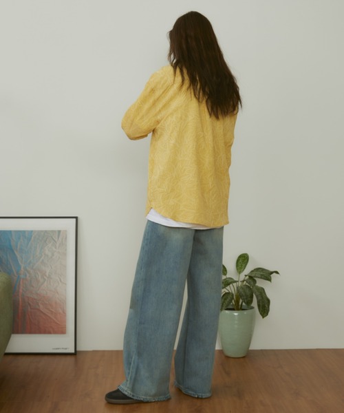 MERLOT(メルロー)の「【サイズ展開あり】【ウォッシュ加工】ヴィンテージライクワイドデニム(デニムパンツ・レディース・ブルー・LARGE/MEDIUM/SMALL)」の8枚目の写真