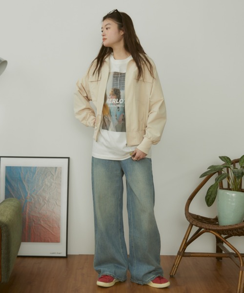 MERLOT(メルロー)の「【サイズ展開あり】【ウォッシュ加工】ヴィンテージライクワイドデニム(デニムパンツ・レディース・ブルー・LARGE/MEDIUM/SMALL)」の9枚目の写真