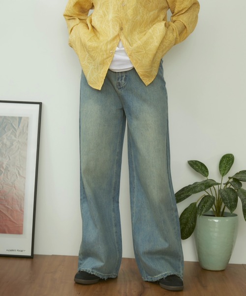 MERLOT(メルロー)の「【サイズ展開あり】【ウォッシュ加工】ヴィンテージライクワイドデニム(デニムパンツ・レディース・ブルー・LARGE/MEDIUM/SMALL)」の19枚目の写真