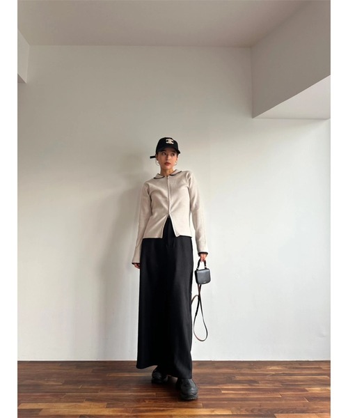 TRUNC（トランクエイティーエイト）の「Zip Up Knit Pullover（ニット/セーター・レディース・アイボリー/ブラック・FREE）」の20枚目の写真