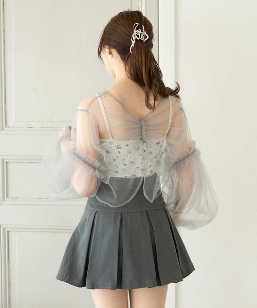 セール】2way tulle ribbon bolero / 2wayチュールリボンボレロ
