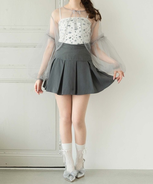 Ambre Neige(アンブルネージュ)の「2way tulle ribbon bolero / 2wayチュールリボンボレロ(カーディガン/ボレロ・レディース・アイボリー/ライトグレー/ライトグリーン・FREE)」の20枚目の写真