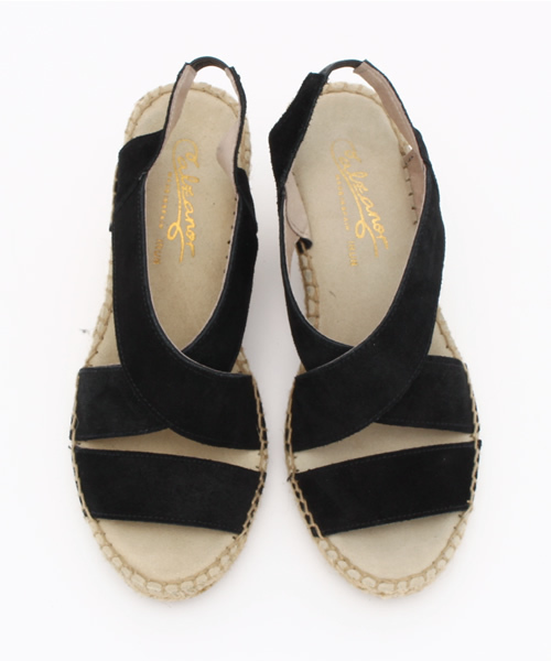 Calzanor(カルザノール)の「CALZANORウエッジソールエスパドリーユ/205-CAL-2013S1710(サンダル・レディース・ブラック/ブルー・37/36/38)」の7枚目の写真