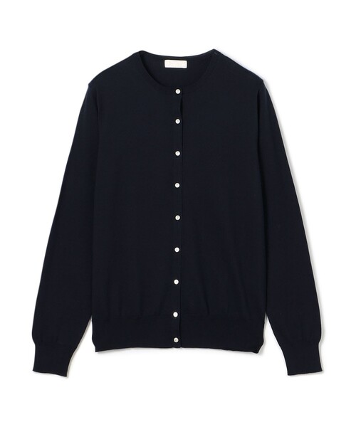 BALLSEY(ボールジィ)の「ハイゲージコットン クルーネックカーディガン(カーディガン/ボレロ・レディース・ライトピンク/ホワイト/ダークグレー/パープル/ネイビー/ライトイエロー/イエロー/グリーン/ピンク・M/S)」の5枚目の写真